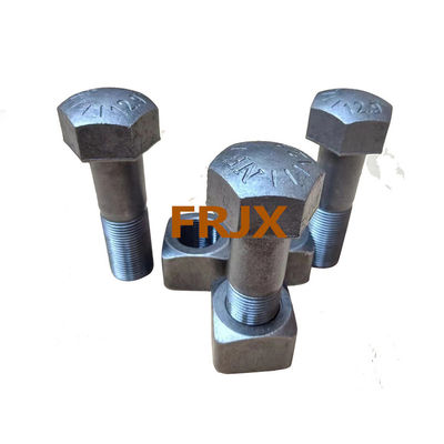 गुणवत्ता  Heavy Duty Excavator Track Bolts New Quenching And Tempering Heat Treatment Zinc Finish फैक्टरी